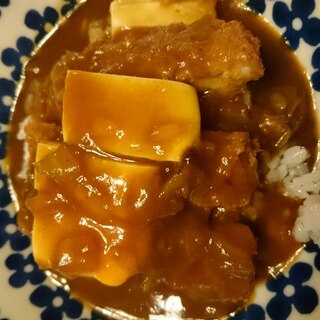 残りポトフでカツカレー丼